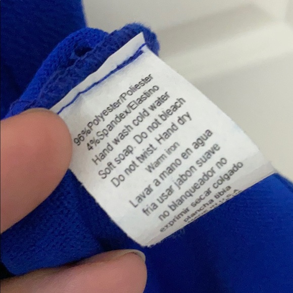 💚🎀🆕 Royal Blue Cutout Romper Dress 1X - Picture 6 of 6